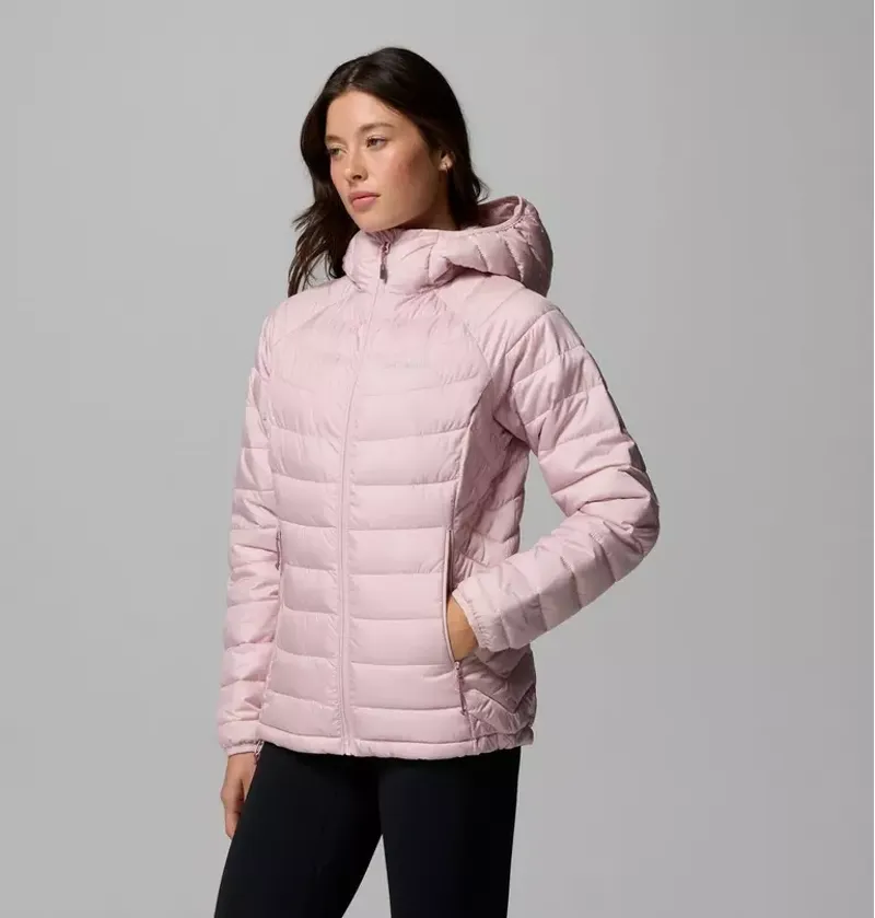 Columbia Women's Powder Lite II Hooded Jacket in Mineral Pink Ripstop-3