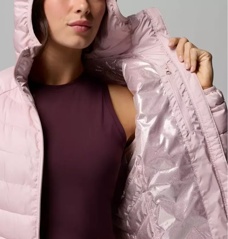 Columbia Women's Powder Lite II Hooded Jacket in Mineral Pink Ripstop-5