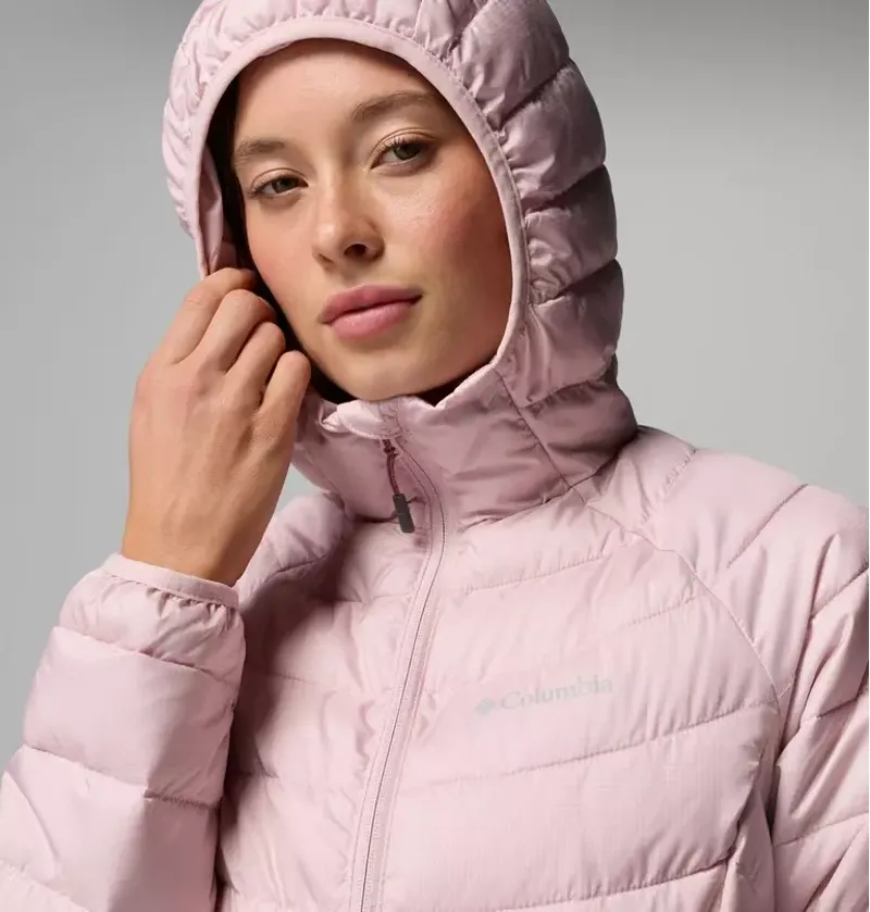 Columbia Women's Powder Lite II Hooded Jacket in Mineral Pink Ripstop-6