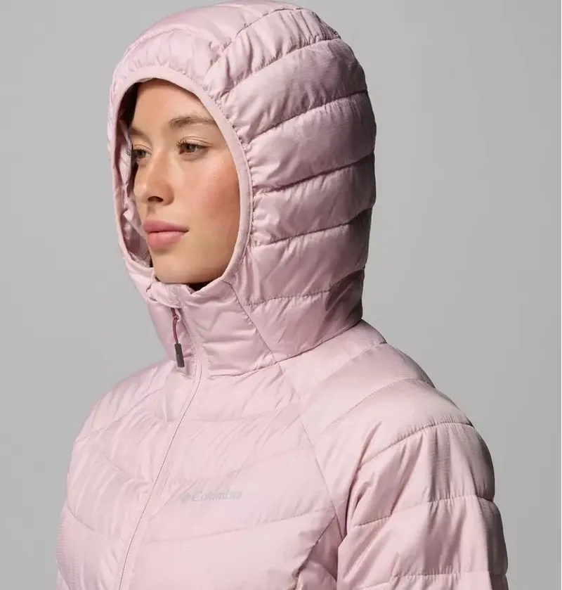 Columbia Women's Powder Lite II Hooded Jacket in Mineral Pink Ripstop-8