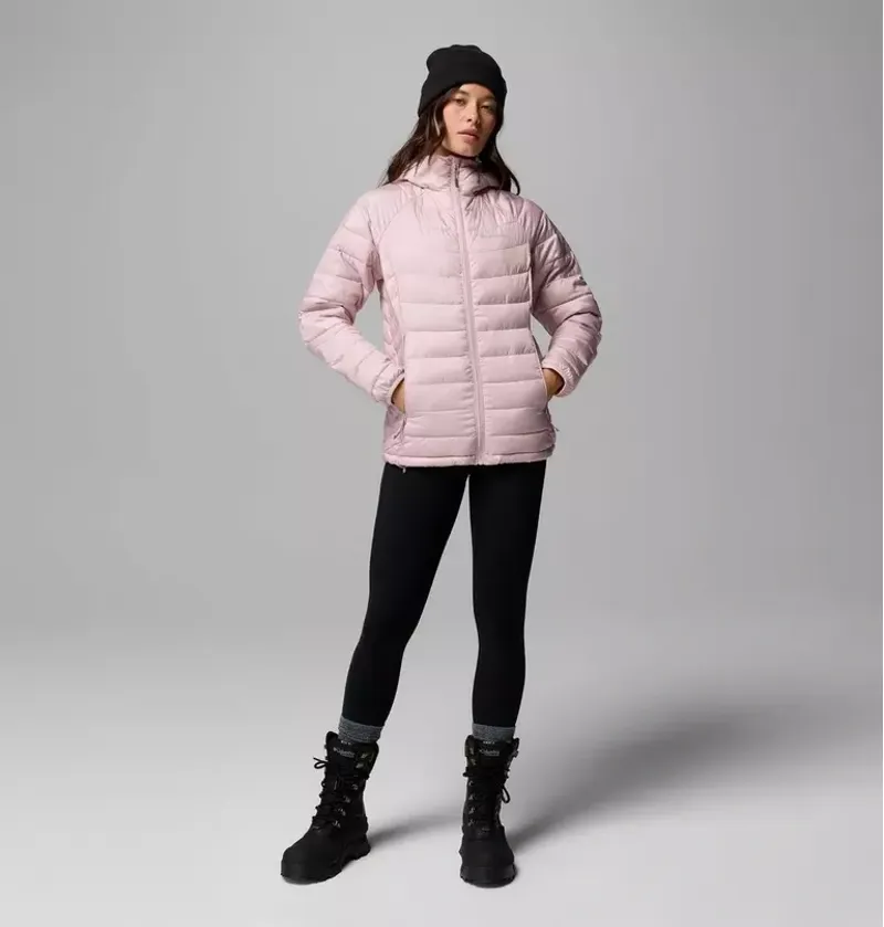 Columbia Women's Powder Lite II Hooded Jacket in Mineral Pink Ripstop-1