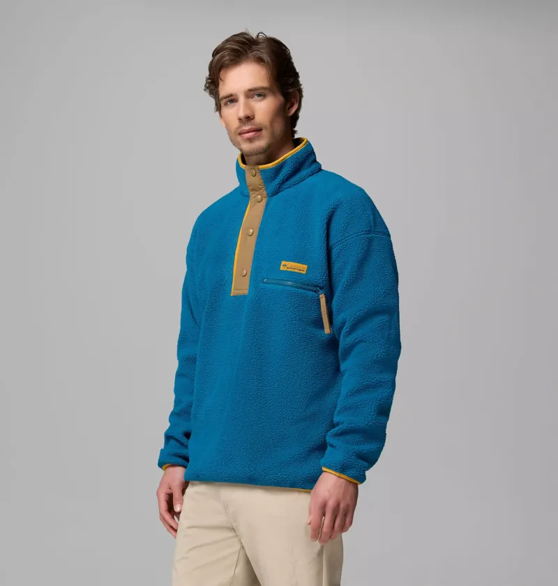 Columbia Men's Helvetia II Half Snap Fleece in Phoenix Blue-2