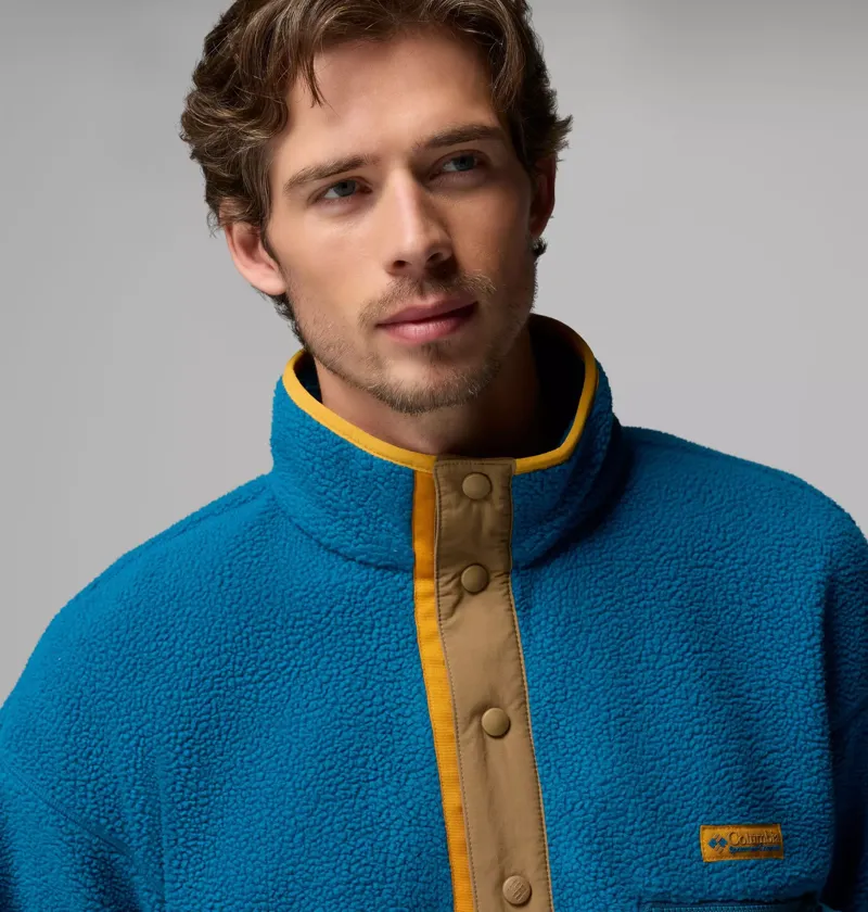 Columbia Men's Helvetia II Half Snap Fleece in Phoenix Blue-4