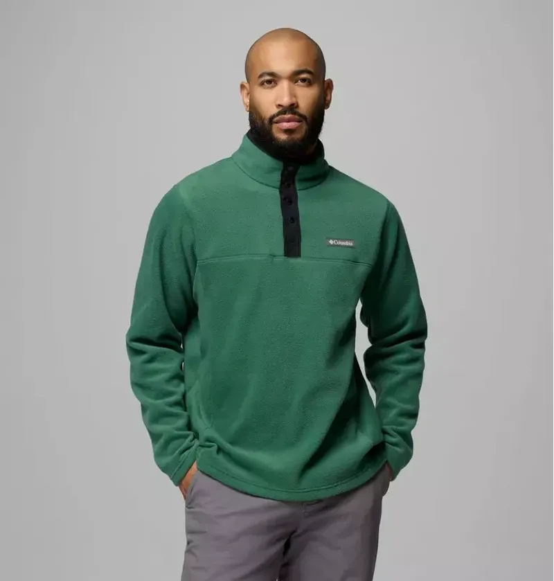 Columbia Mens Steens Mountain Half Snap II Fleece in Rain Forest-1