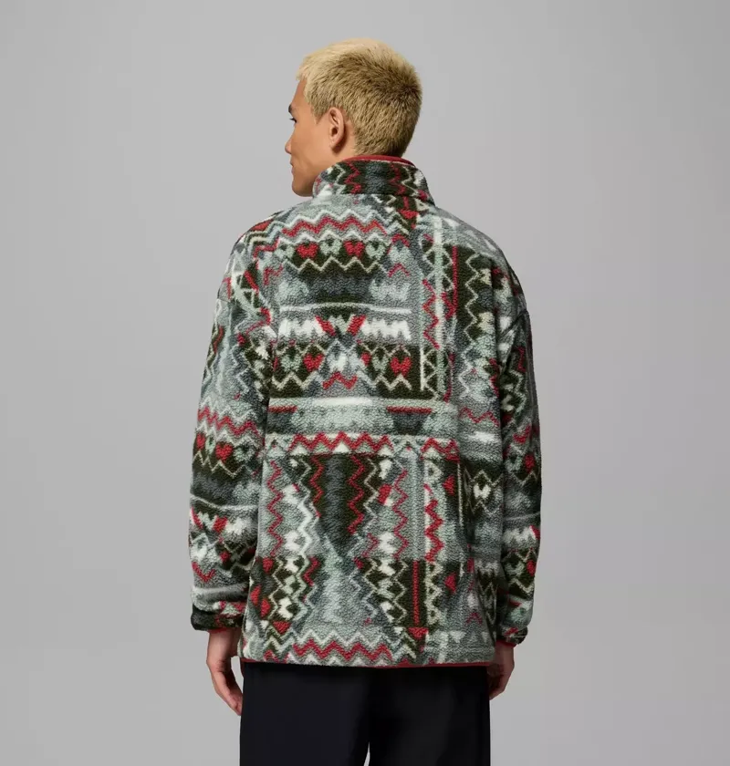 Columbia Men's Helvetia II Printed Half Snap Fleece in Sedona Sage Geomix-2