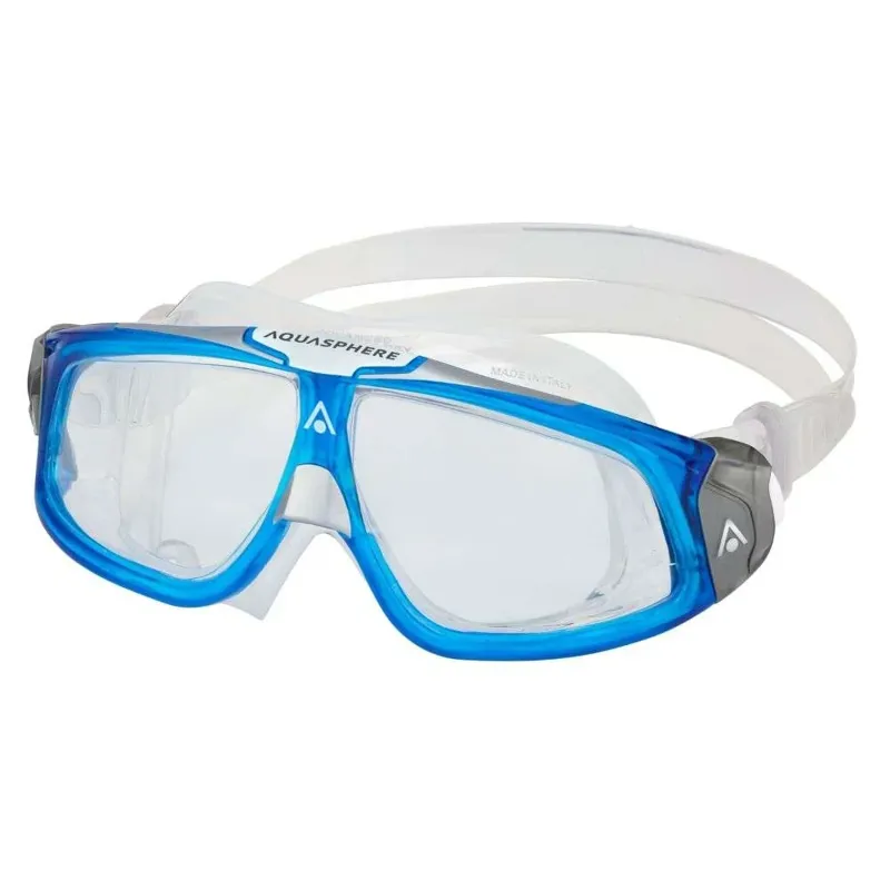 Aqua Sphere Seal 2 Swim Mask Clear Lens in Light Blue-1