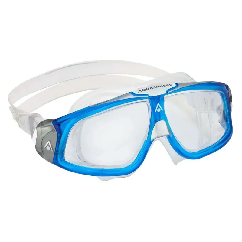 Aqua Sphere Seal 2 Swim Mask Clear Lens in Light Blue-2