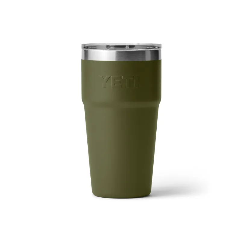 Yeti Rambler Stackable Cup 20oz in Olive / King Crab Orange-2