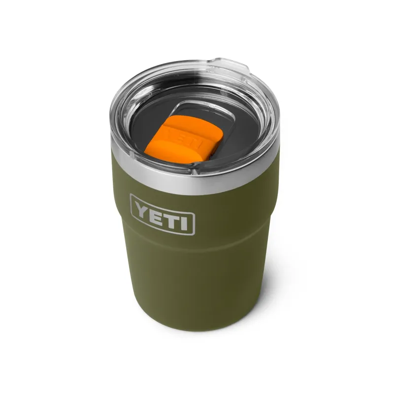 Yeti Single Stackable Cup 16 oz in Olive / King Crab Orange-1