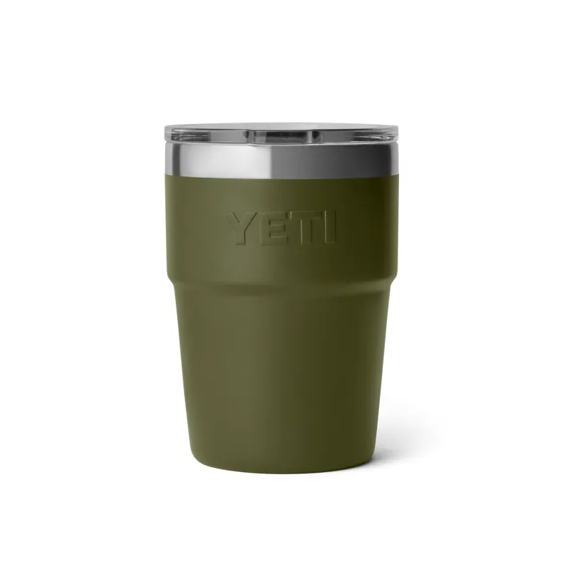 Yeti Single Stackable Cup 16 oz in Olive / King Crab Orange-2