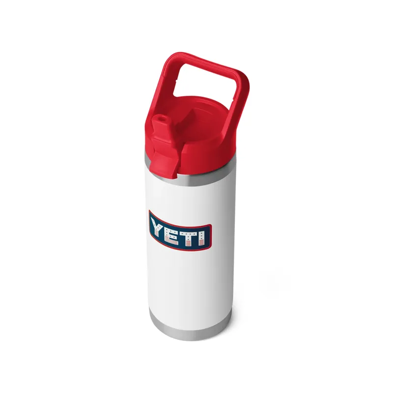 Yeti Rambler 18oz Straw Bottle in Navy/Rescue Red/White-1