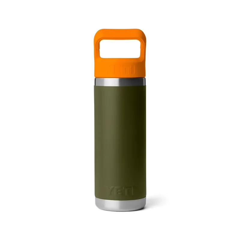 Yeti Rambler 18 oz C Straw Bottle in Olive / King Crab Orange-1