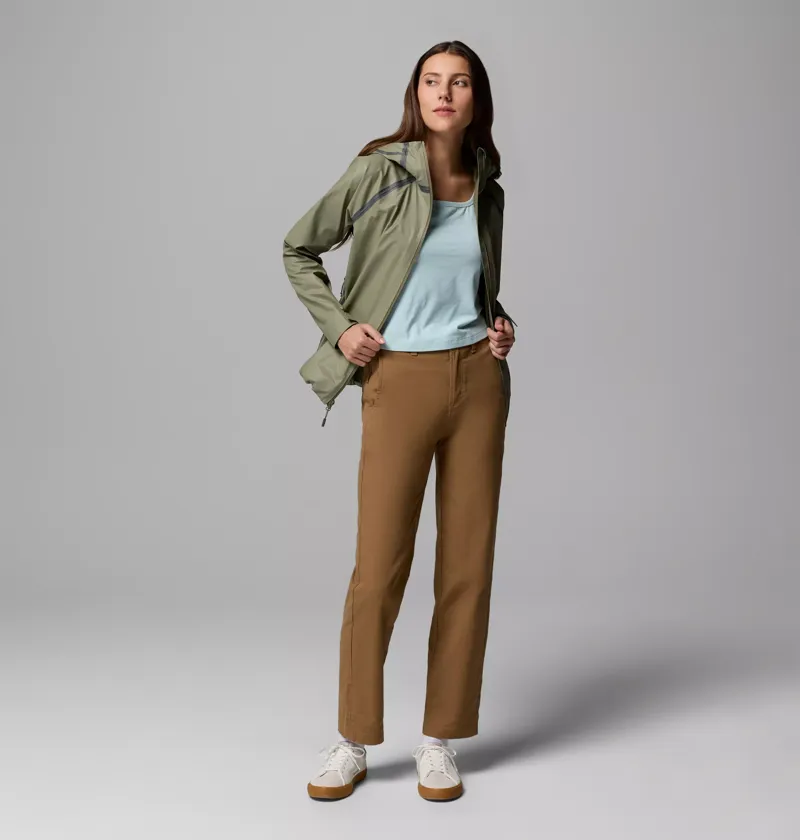 Columbia Womens Reign No Shine Jacket in Stone Green-4