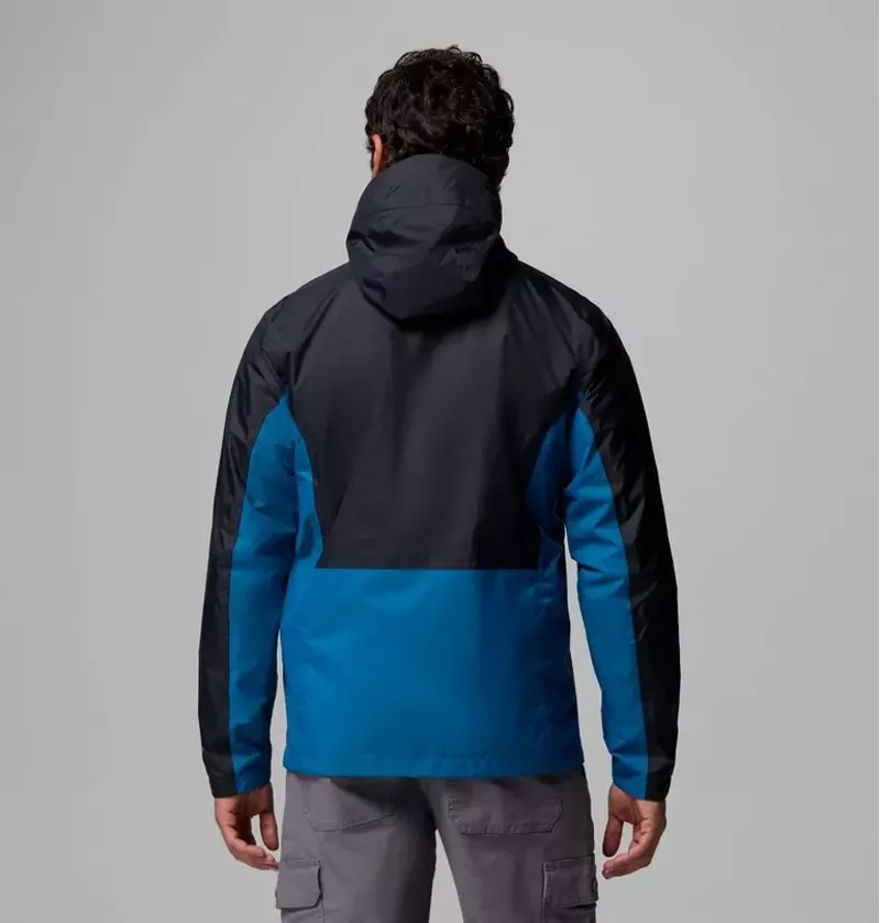 Columbia Mens Pouring Adventure III Jacket in Black / Phoenix Blue-2