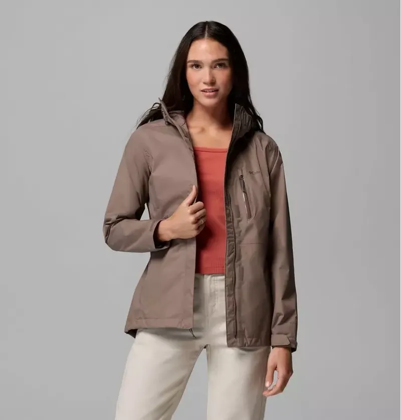 Columbia Womens Pouring Adventure III Jacket in Iron-4