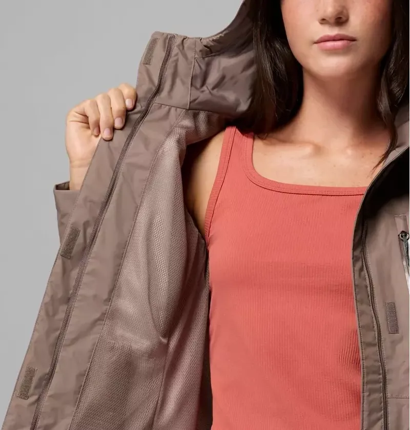 Columbia Womens Pouring Adventure III Jacket in Iron-5