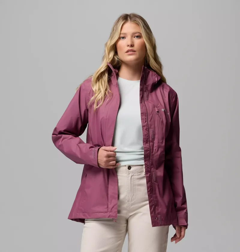Columbia Womens Pouring Adventure III Jacket in Antique Mauve-2