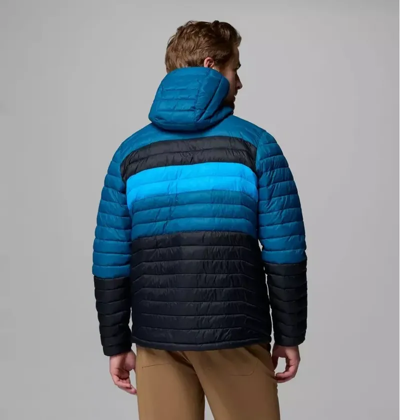 Columbia Mens Powder Pass Hooded Jacket in Black / Phoenix Blue / Compass Blue-2