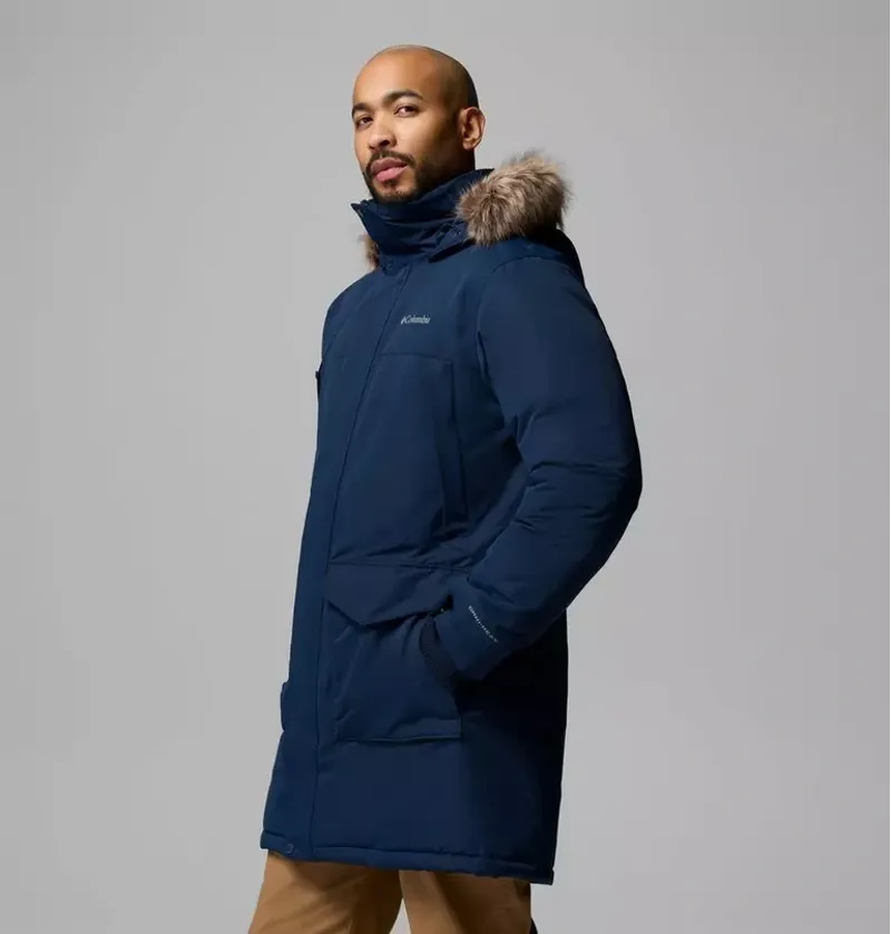 Columbia Mens Cape Ridge Parka in Collegiate Navy-3