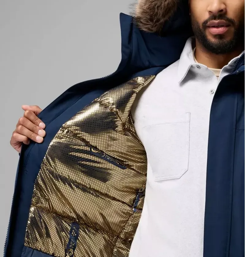 Columbia Mens Cape Ridge Parka in Collegiate Navy-5