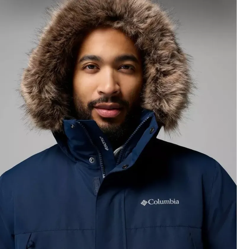 Columbia Mens Cape Ridge Parka in Collegiate Navy-6