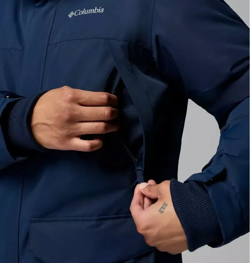 Columbia Mens Cape Ridge Parka in Collegiate Navy-7