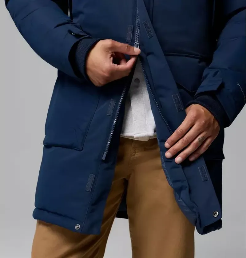 Columbia Mens Cape Ridge Parka in Collegiate Navy-9