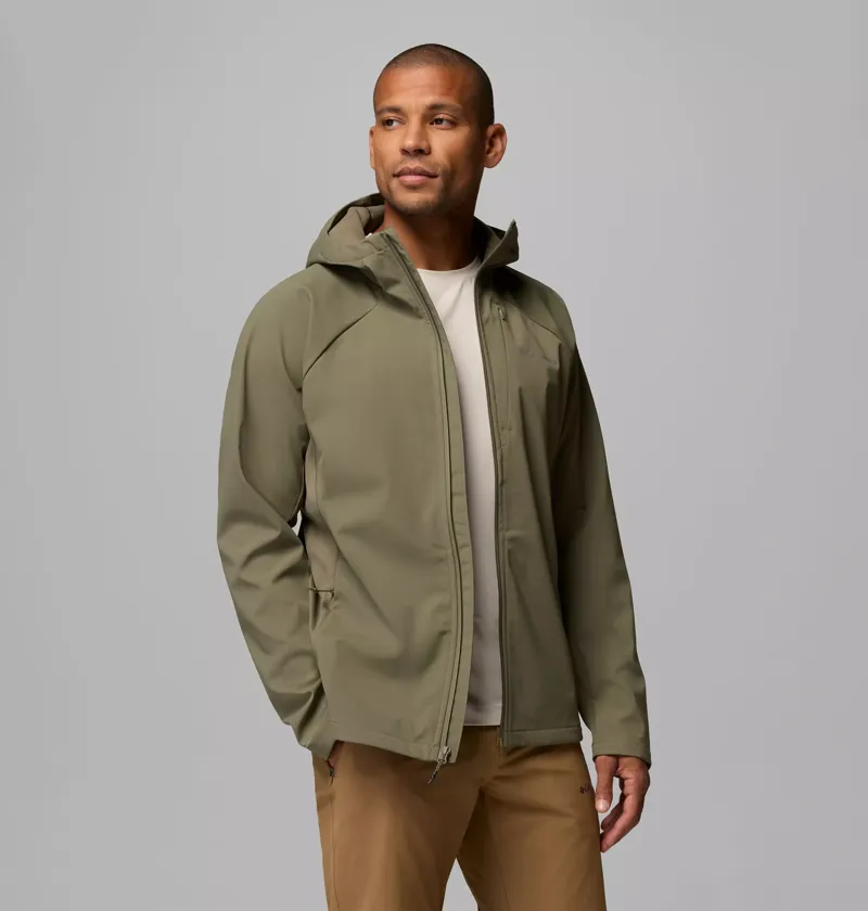Columbia Mens Trailborne Softshell Jacket in Stone Green-2