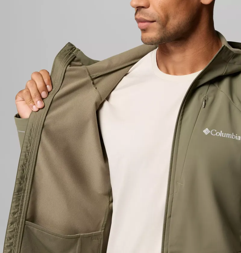 Columbia Mens Trailborne Softshell Jacket in Stone Green-8