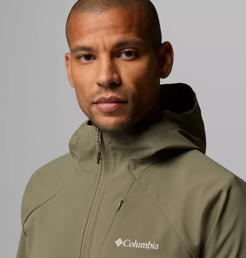 Columbia Mens Trailborne Softshell Jacket in Stone Green-6