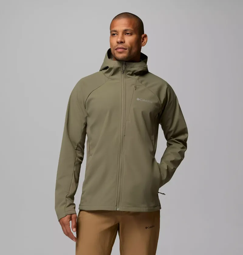 Columbia Mens Trailborne Softshell Jacket in Stone Green-1