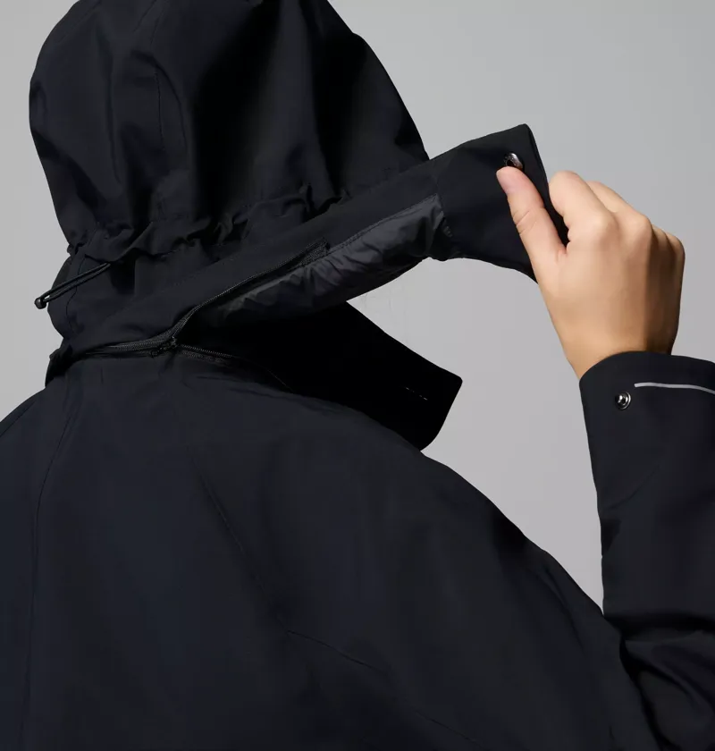 Columbia Womens Amazetrench Rain Jacket in Black-12