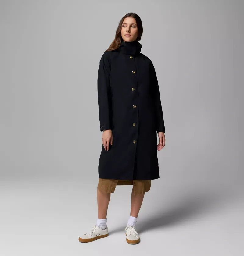 Columbia Womens Amazetrench Rain Jacket in Black