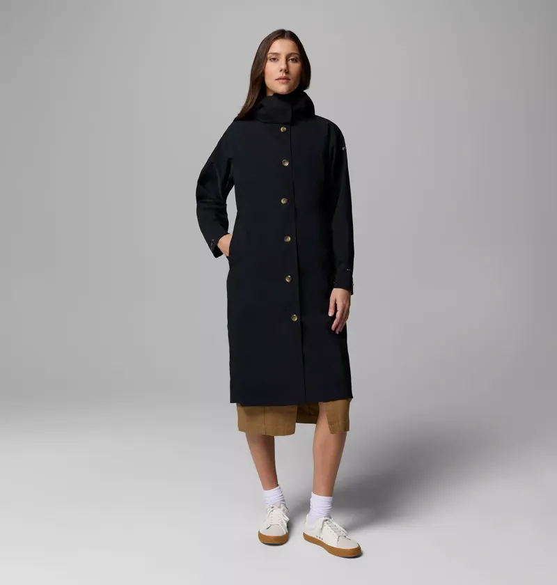 Columbia Womens Amazetrench Rain Jacket in Black-1