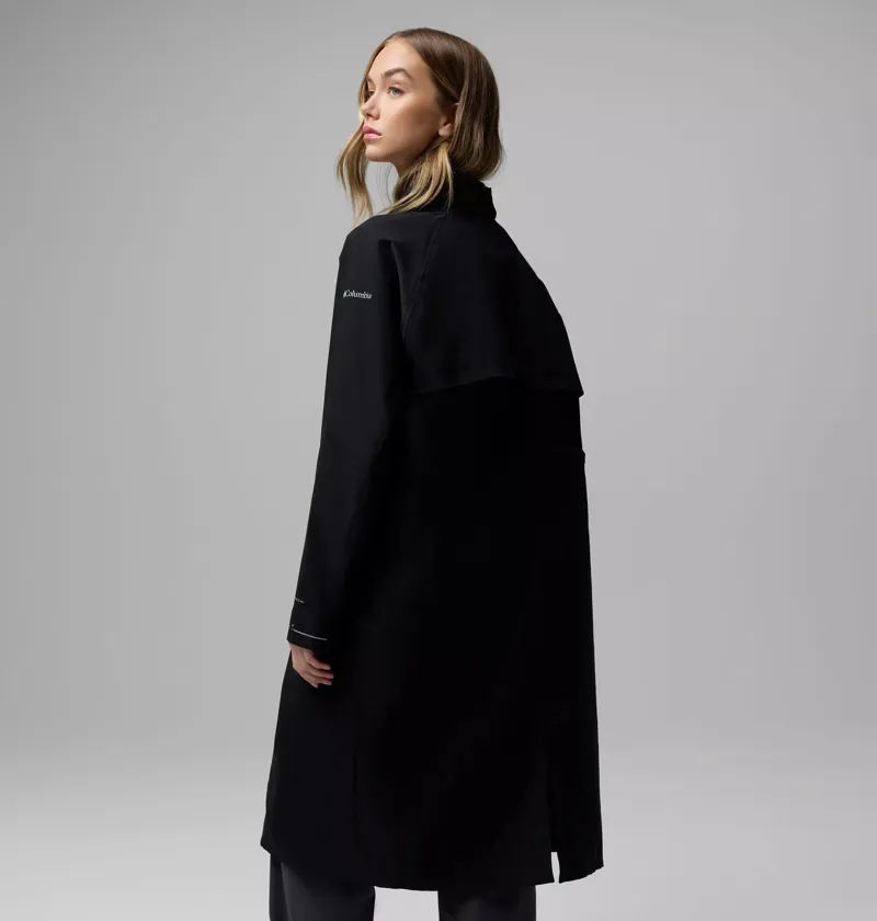 Columbia Womens Amazetrench Rain Jacket in Black-8