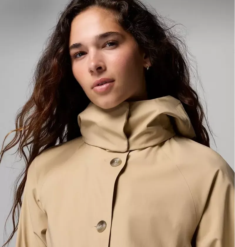 Columbia Womens Amazetrench Rain Jacket in Beach-7