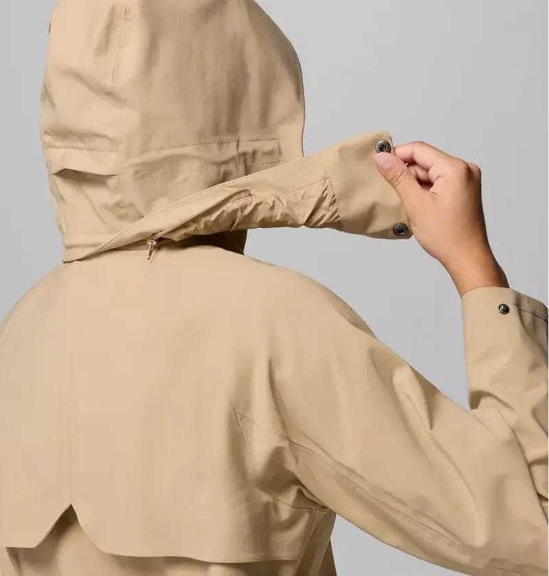 Columbia Womens Amazetrench Rain Jacket in Beach-11