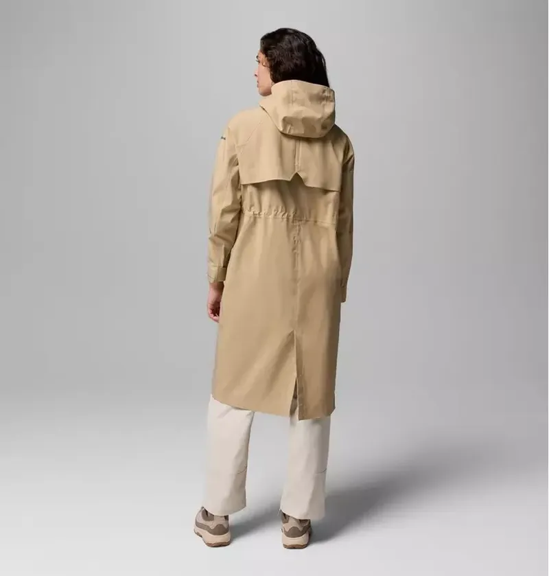 Columbia Womens Amazetrench Rain Jacket in Beach-2