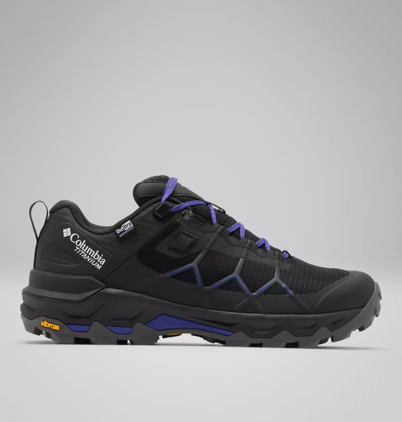 Columbia Womens Peakfreak Titanium Outdry Hiking Shoes in Black / Antique Mauve-1