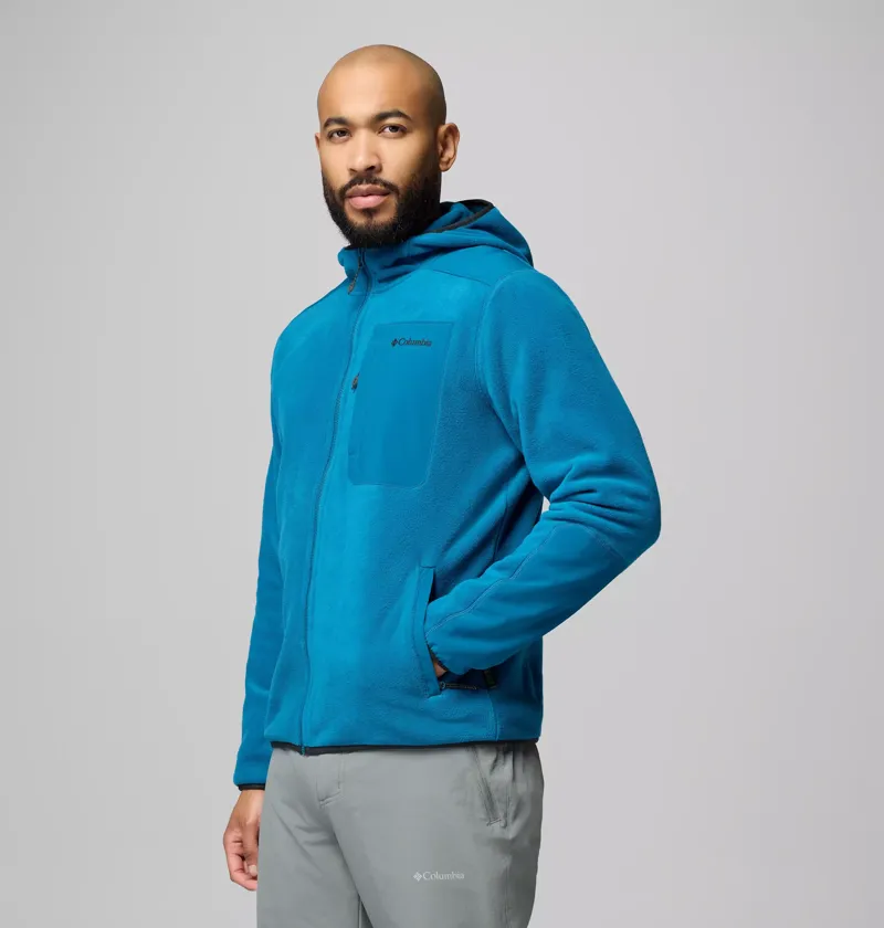 Columbia Mens Pacific Arch 200 Hooded Full Zip Fleece Jacket in Phoenix Blue-2