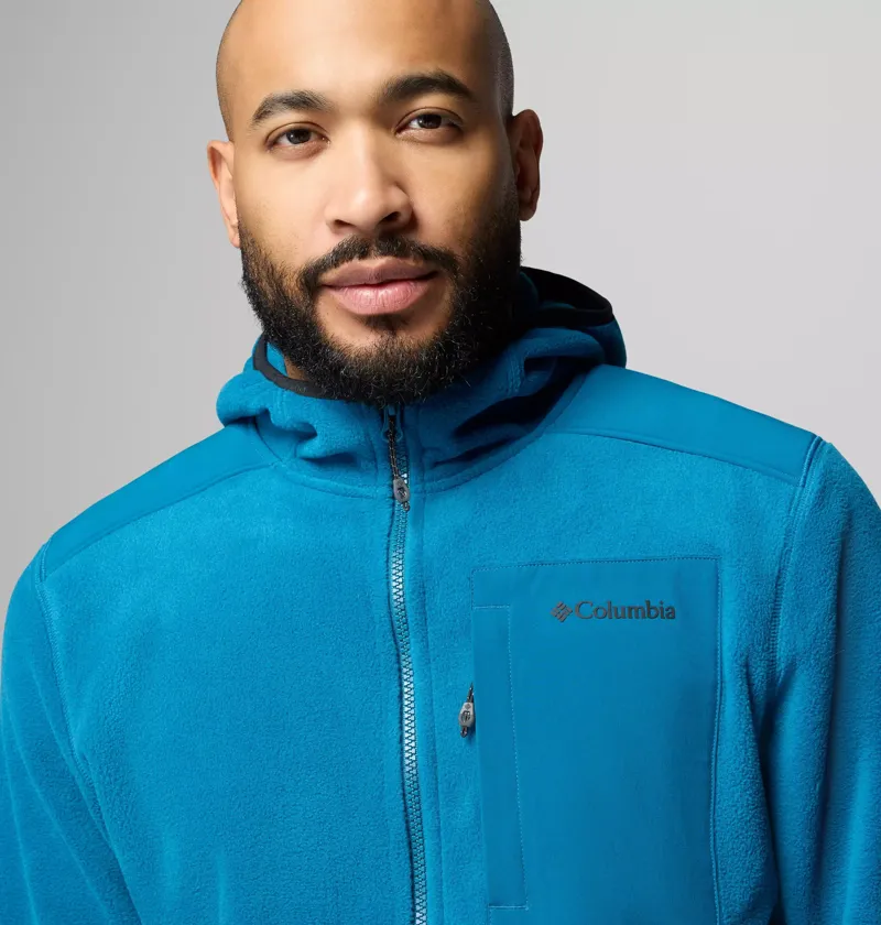 Columbia Mens Pacific Arch 200 Hooded Full Zip Fleece Jacket in Phoenix Blue-4
