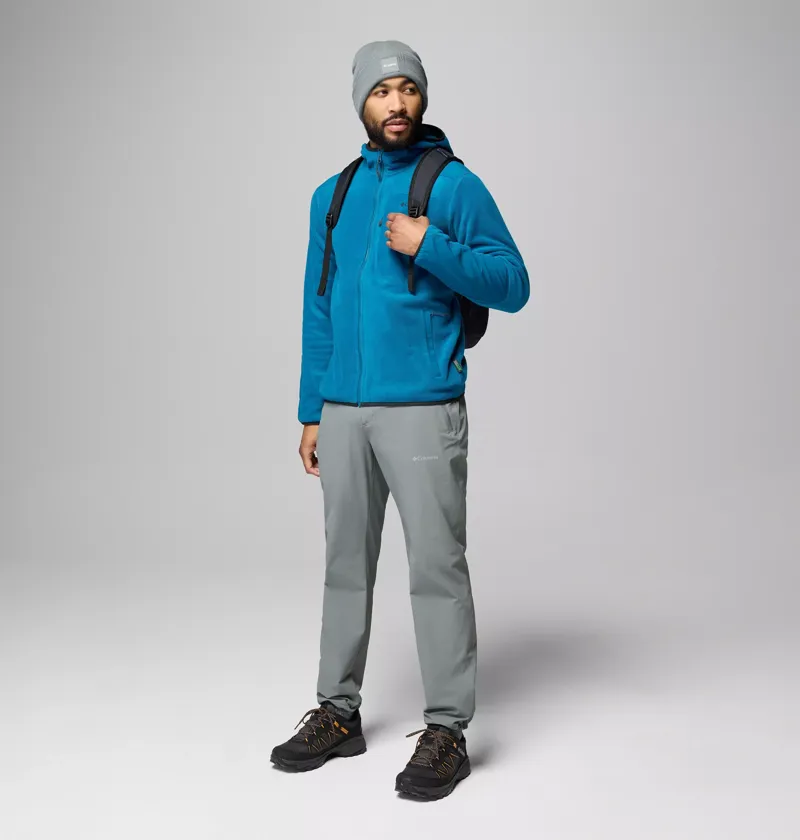 Columbia Mens Pacific Arch 200 Hooded Full Zip Fleece Jacket in Phoenix Blue-5