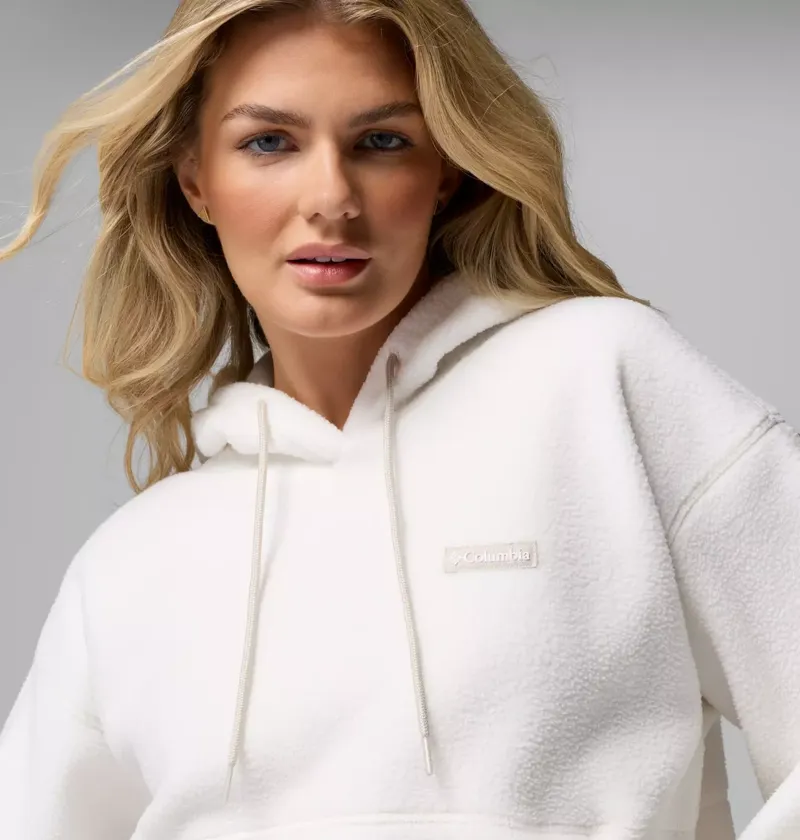 Columbia Women's Timber Meadow MTR Fleece Hoodie in Sea Salt-2