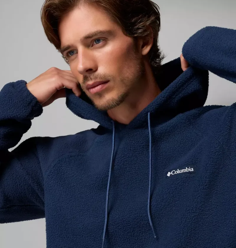 Columbia Men's Timber Crest MTR Fleece Hoodie in Collegiate Navy-4