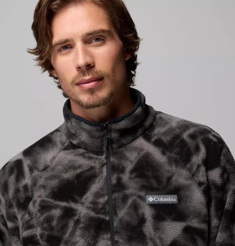 Columbia Men's Timber Crest MTR Fleece Printed Half Zip in Sedona Sage / Icypeaks-4