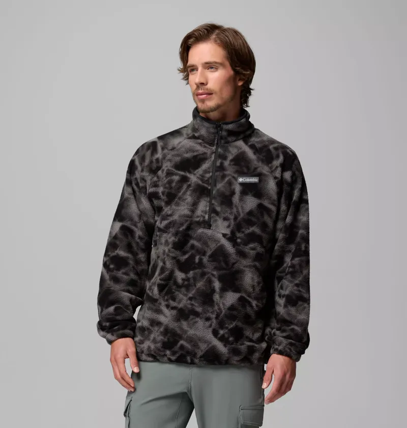 Columbia Men's Timber Crest MTR Fleece Printed Half Zip in Sedona Sage / Icypeaks-1
