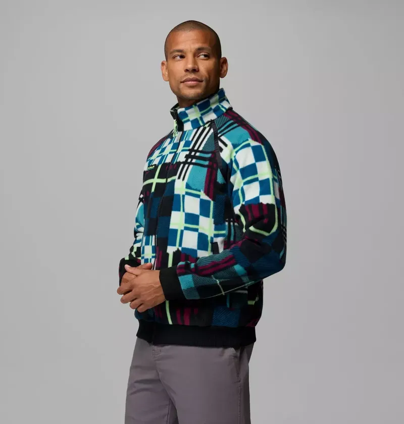 Columbia Mens Bugaboo 1986 Liner Jacket in Teal / Plaidpatch / Black-2