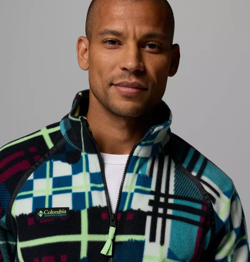 Columbia Mens Bugaboo 1986 Liner Jacket in Teal / Plaidpatch / Black-5
