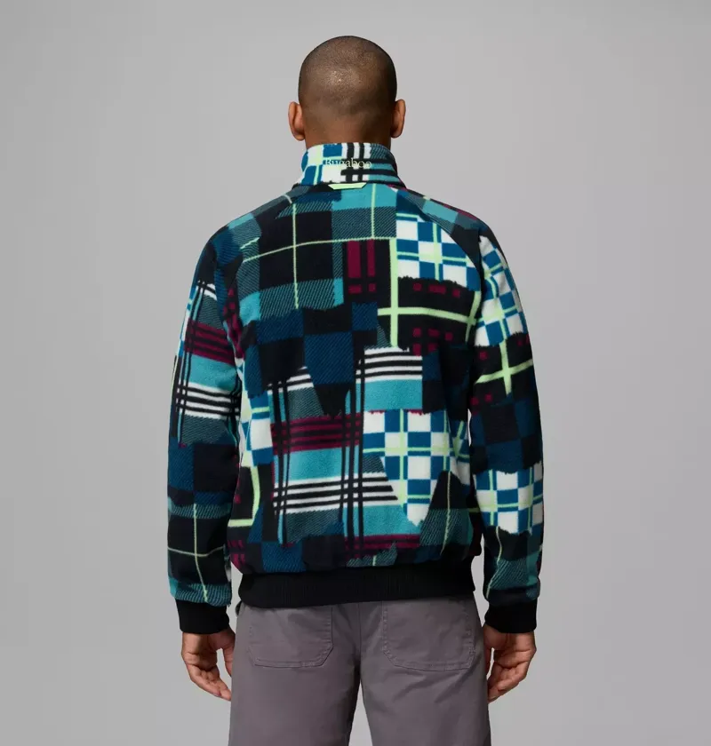Columbia Mens Bugaboo 1986 Liner Jacket in Teal / Plaidpatch / Black-3