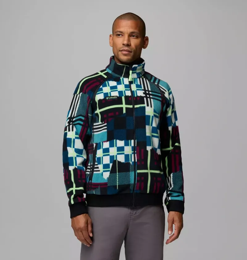 Columbia Mens Bugaboo 1986 Liner Jacket in Teal / Plaidpatch / Black-1